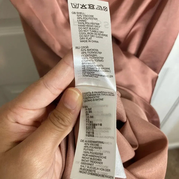 REISS Adaline One-shoulder draped satin dress - Picture 14 of 14